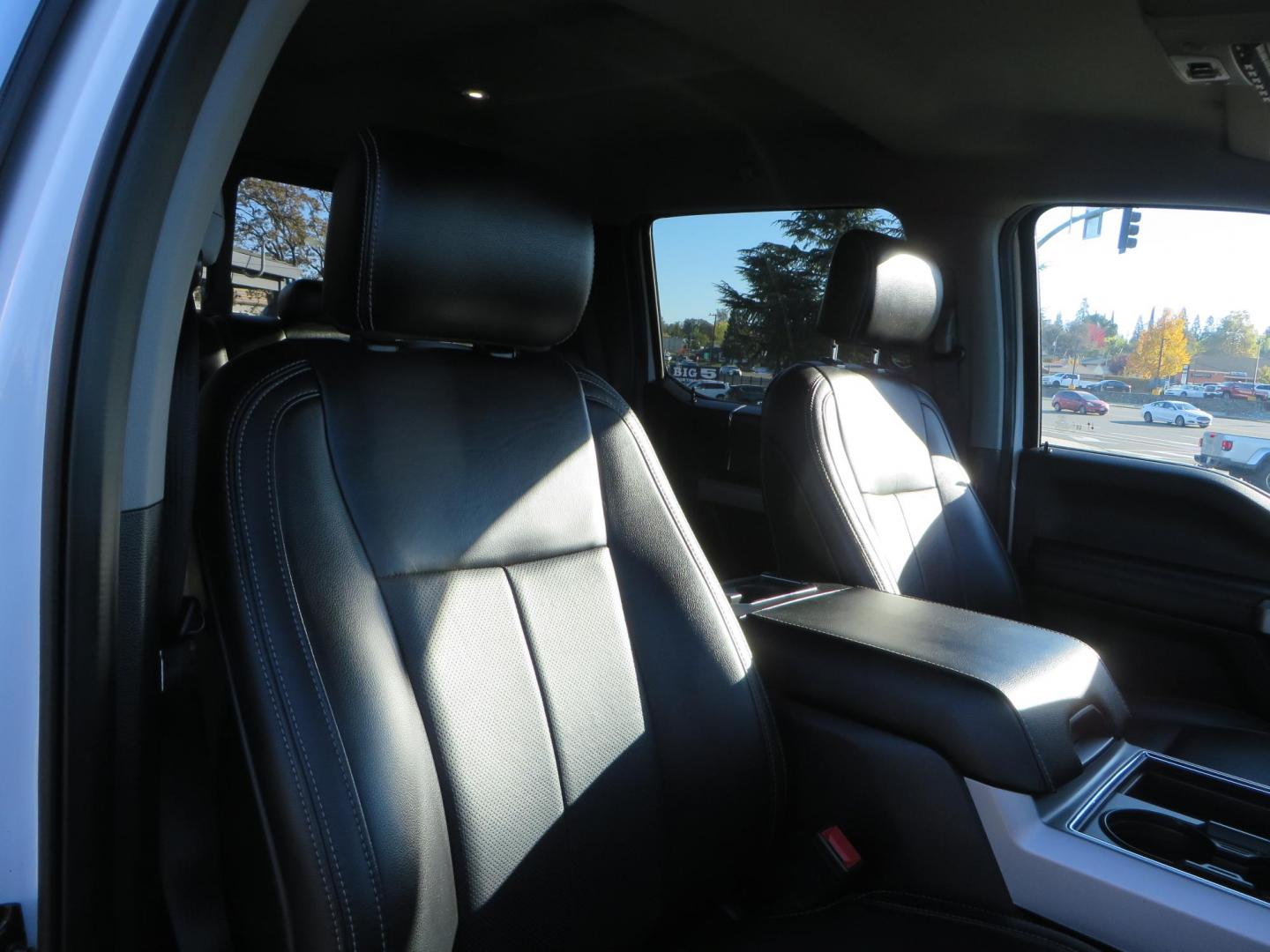 2021 White /BLACK Ford F-250 SD Lariat Crew Cab 4WD (1FT7W2BTXME) with an 6.7L V8 OHV 16V DIESEL engine, 6A transmission, located at 2630 Grass Valley Highway, Auburn, CA, 95603, (530) 508-5100, 38.937893, -121.095482 - Features a BDS level kit with Fox 2.0 shocks, 35" Toyo Open Country RT trail tires, 18" KMC IMS wheels, Weathertech Bug deflector and floor liners. - Photo#53