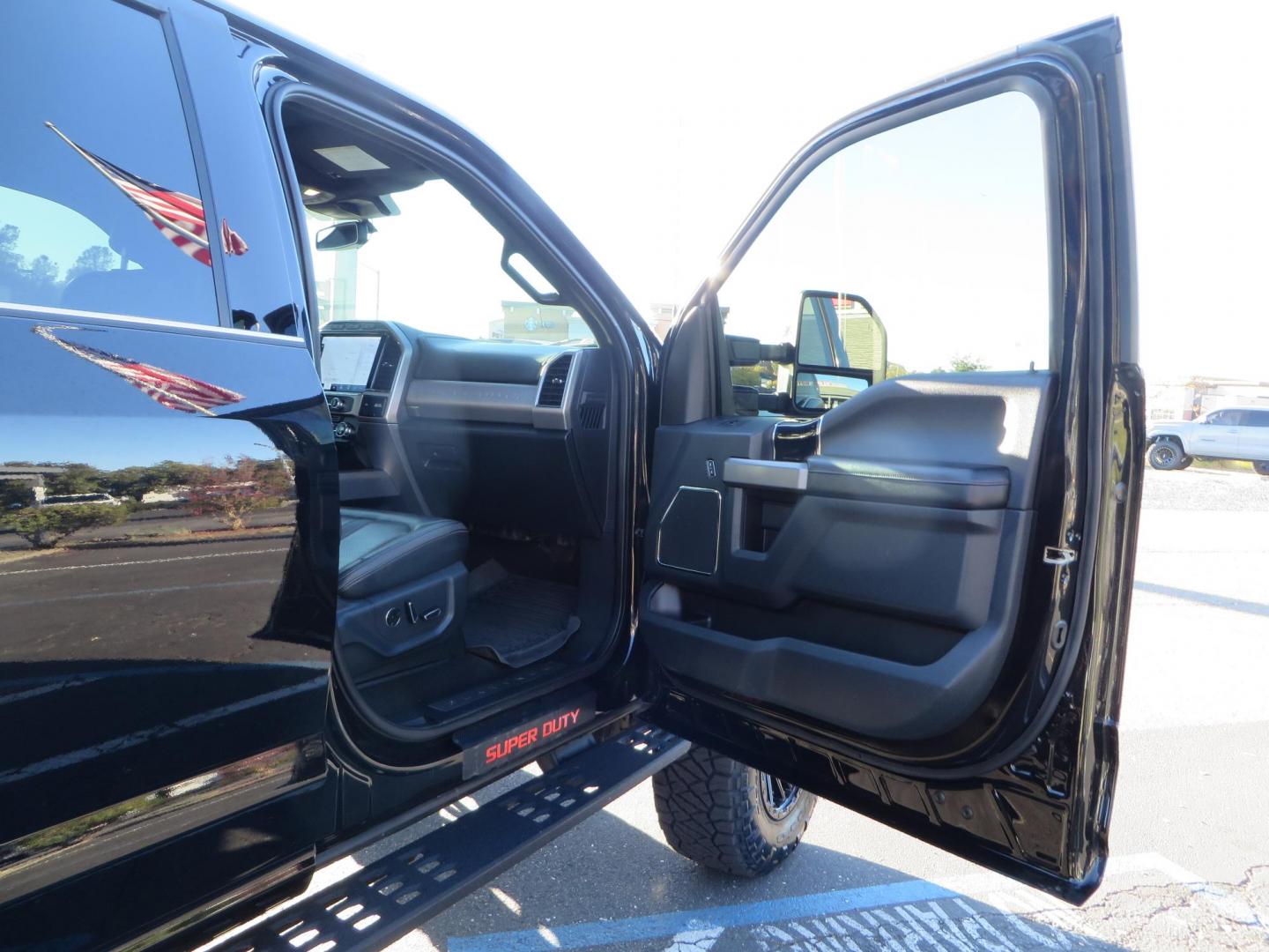 2022 BLACK /BLACK Ford F-250 SD Platinum Tremor Crew Cab Short Bed 4WD (1FT8W2BT2NE) with an 6.7L V8 OHV 16V DIESEL engine, 10 speed transmission, located at 2630 Grass Valley Highway, Auburn, CA, 95603, (530) 508-5100, 38.937893, -121.095482 - Features - BDS 4" Radius arm suspension system, Fox 2.0 shocks, Dual Fox steering stabilizers, 37" Nitto Ridge Grappler tires, 20" Fuel Rebel wheels, Airlift air bags, Airlift wireless 1 compressor, and window tint. - Photo#62