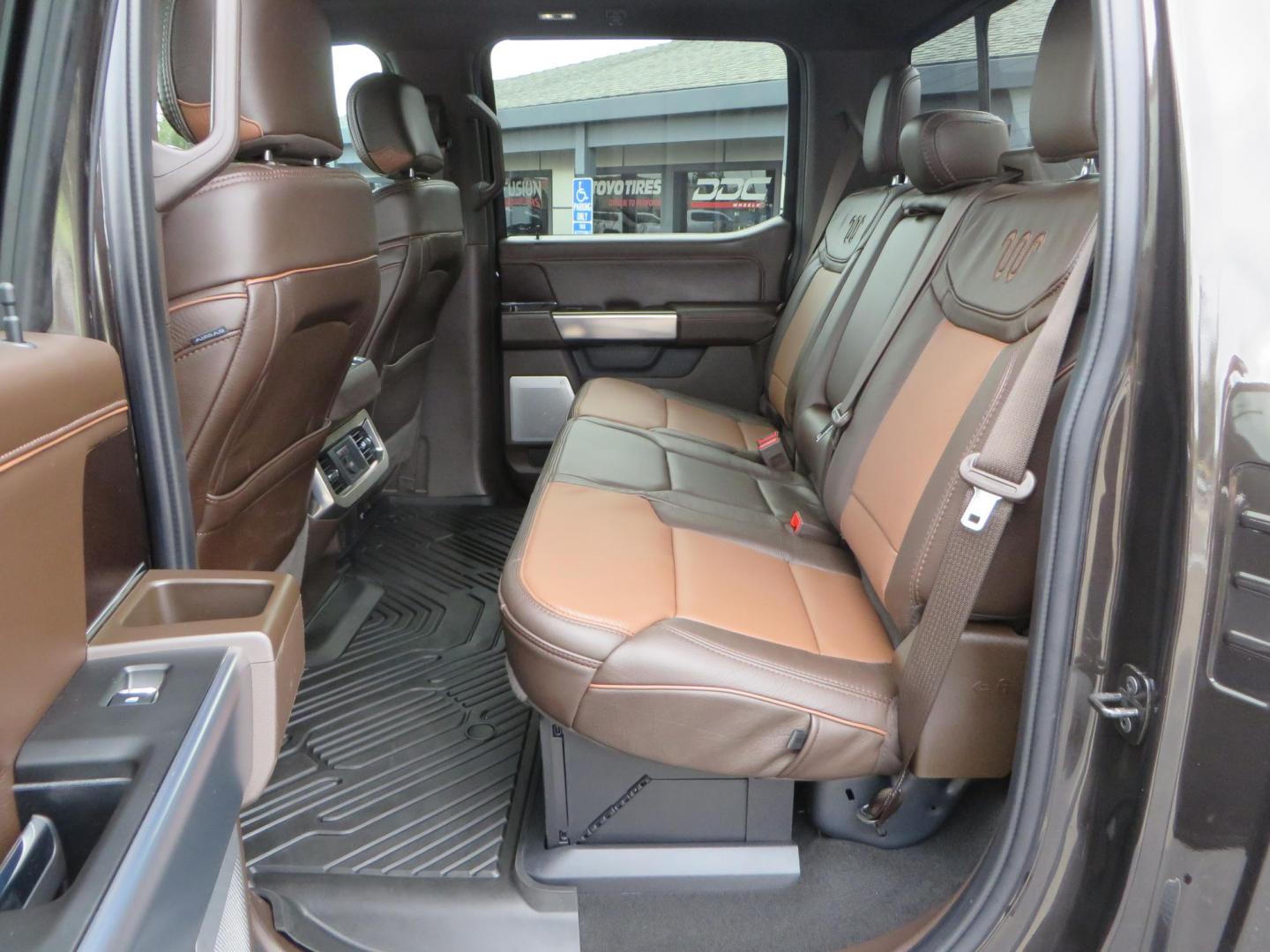 2024 Bronze /Brown Ford F-350 SD King Ranch Crew Cab Long Bed 4WD (1FT8W3BT4RE) with an 6.7L V8 OHV 16V DIESEL engine, 6A transmission, located at 2630 Grass Valley Highway, Auburn, CA, 95603, (530) 508-5100, 38.937893, -121.095482 - Longbed Kinch Ranch sitting on a BDS level kit, Fox 2.0 shocks, 20'' Method MR709 race wheels, and 35'' Toyo AT3 tires. - Photo#55