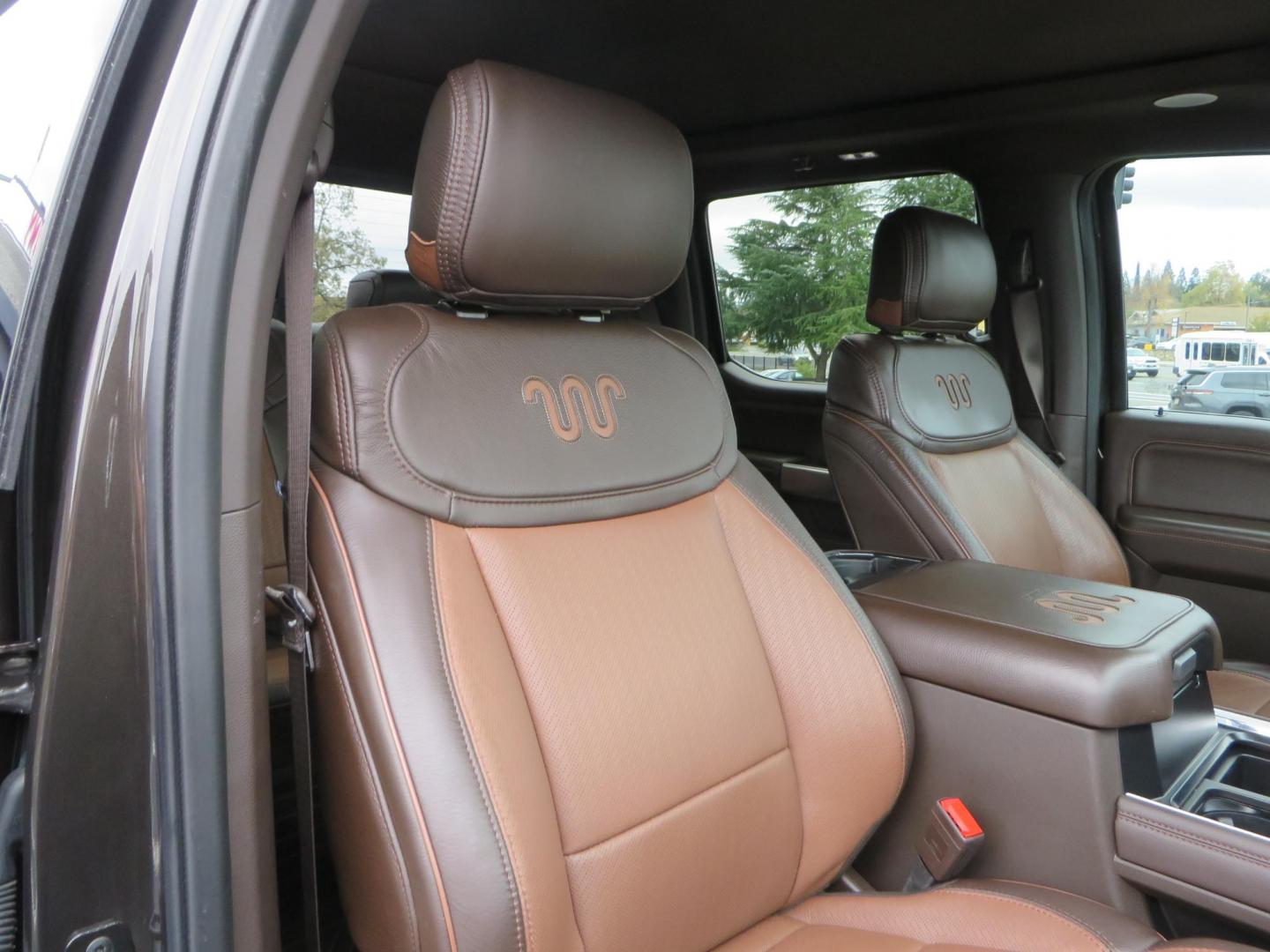 2024 Bronze /Brown Ford F-350 SD King Ranch Crew Cab Long Bed 4WD (1FT8W3BT4RE) with an 6.7L V8 OHV 16V DIESEL engine, 6A transmission, located at 2630 Grass Valley Highway, Auburn, CA, 95603, (530) 508-5100, 38.937893, -121.095482 - Longbed Kinch Ranch sitting on a BDS level kit, Fox 2.0 shocks, 20'' Method MR709 race wheels, and 35'' Toyo AT3 tires. - Photo#65