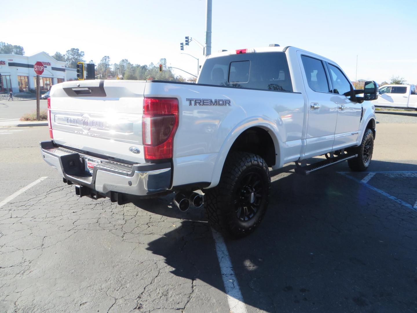 2022 White /Brown Ford F-250 SD King Ranch Crew Cab 4WD (1FT8W2BT0NE) with an 6.7L V8 OHV 16V DIESEL engine, 10 Speed Automatic transmission, located at 2630 Grass Valley Highway, Auburn, CA, 95603, (530) 508-5100, 38.937893, -121.095482 - Photo#4