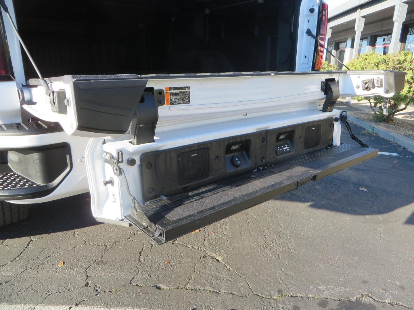 2024 White /Brown GMC Sierra 3500HD Crew Cab 4WD (1GT49YEYXRF) with an 6.6L V8 OHV 16V TURBO DIESEL engine, 10 Speed Automatic transmission, located at 2630 Grass Valley Highway, Auburn, CA, 95603, (530) 508-5100, 38.937893, -121.095482 - Must see Tow rig! - Photo#16