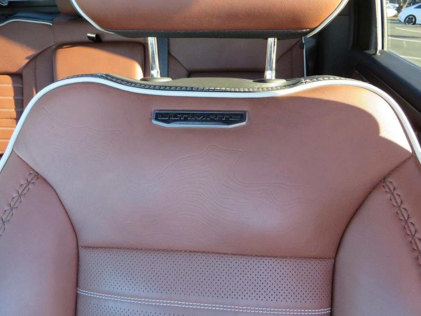 2024 White /Brown GMC Sierra 3500HD Crew Cab 4WD (1GT49YEYXRF) with an 6.6L V8 OHV 16V TURBO DIESEL engine, 10 Speed Automatic transmission, located at 2630 Grass Valley Highway, Auburn, CA, 95603, (530) 508-5100, 38.937893, -121.095482 - Must see Tow rig! - Photo#31