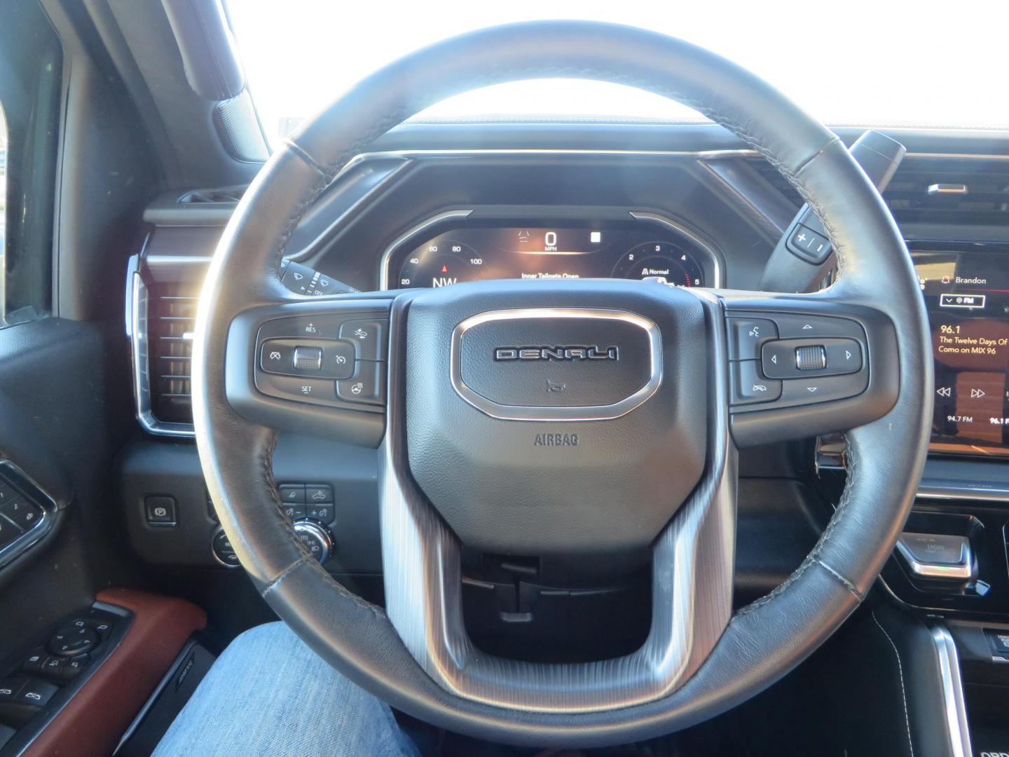 2024 White /Brown GMC Sierra 3500HD Crew Cab 4WD (1GT49YEYXRF) with an 6.6L V8 OHV 16V TURBO DIESEL engine, 10 Speed Automatic transmission, located at 2630 Grass Valley Highway, Auburn, CA, 95603, (530) 508-5100, 38.937893, -121.095482 - Must see Tow rig! - Photo#45