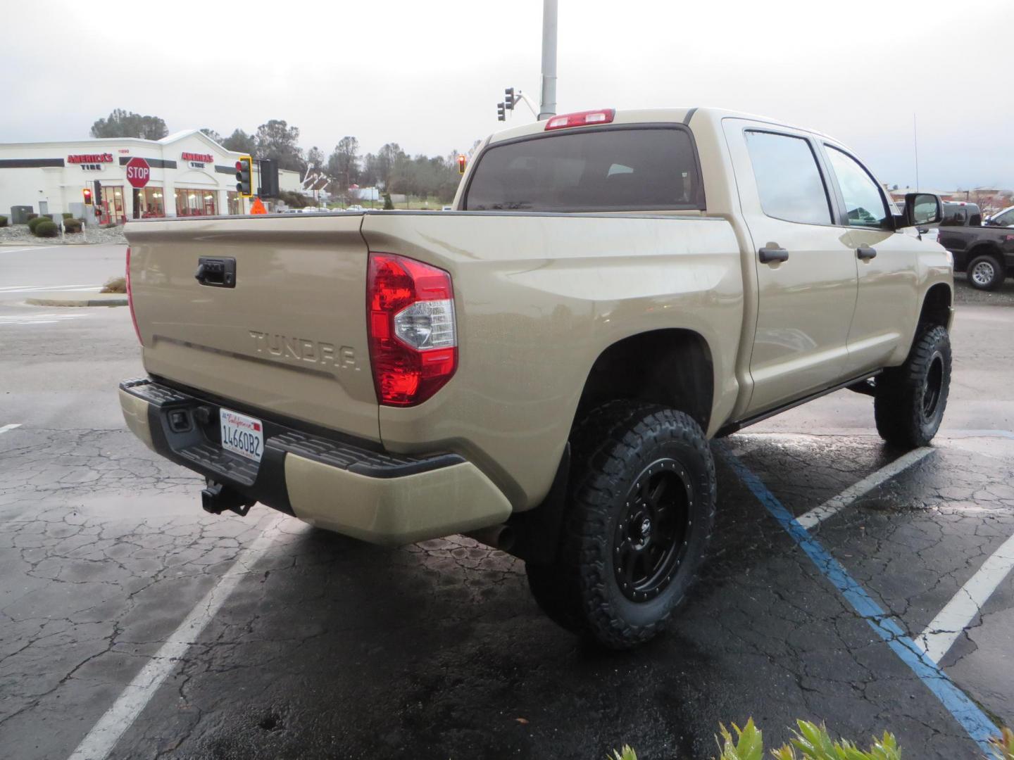 2017 Tan /Charcoal Toyota Tundra SR5 5.7L V8 CrewMax 4WD (5TFDY5F17HX) with an 5.7L V8 DOHC 32V engine, 6A transmission, located at 2630 Grass Valley Highway, Auburn, CA, 95603, (530) 508-5100, 38.937893, -121.095482 - Features- BDS 7" suspension system, Fox remote reservoir coilovers, Fox 2.0 rear shocks, 37" Toyo RT Trail, 20" Sota SSD wheels, AMP power steps, Weathertech floor liners, Weathertech impact liner. - Photo#4
