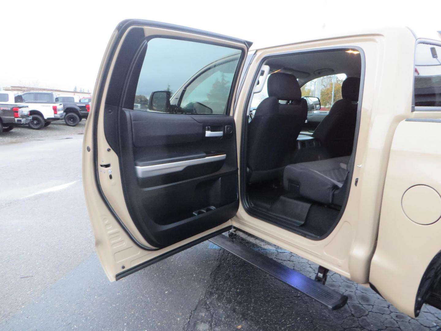 2017 Tan /Charcoal Toyota Tundra SR5 5.7L V8 CrewMax 4WD (5TFDY5F17HX) with an 5.7L V8 DOHC 32V engine, 6A transmission, located at 2630 Grass Valley Highway, Auburn, CA, 95603, (530) 508-5100, 38.937893, -121.095482 - Features- BDS 7" suspension system, Fox remote reservoir coilovers, Fox 2.0 rear shocks, 37" Toyo RT Trail, 20" Sota SSD wheels, AMP power steps, Weathertech floor liners, Weathertech impact liner. - Photo#38
