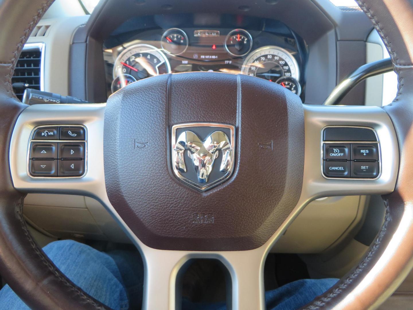 2015 White /Tan RAM 2500 Laramie Crew Cab LWB 4WD (3C6UR5KLXFG) with an 6.7L L6 OHV 24V TURBO DIESEL engine, 6-Speed Automatic transmission, located at 2630 Grass Valley Highway, Auburn, CA, 95603, (530) 508-5100, 38.937893, -121.095482 - Features- Thuren Suspension system, Fox 2.5 Performance Elite shocks, N-Fab runnign boards, Rimrock rear bumper, 20'' Fuel wheels, 35'' Nito Trail Grappler tires, Weathertech floor liners, and a Banks intake. - Photo#39