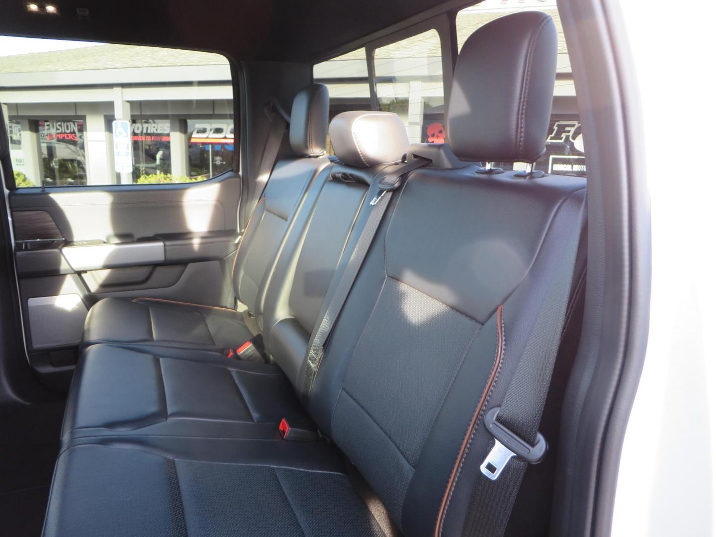 2024 White Ford F-150 Lariat SuperCrew 4WD (1FTFW5L56RF) with an 5.0L V8 OHV 16V engine, 6A transmission, located at 2630 Grass Valley Highway, Auburn, CA, 95603, (530) 508-5100, 38.937893, -121.095482 - New Level kit, 20'' Gear Alloy 764BM wheels, and Toyo Open Country AT3 tires. - Photo#45