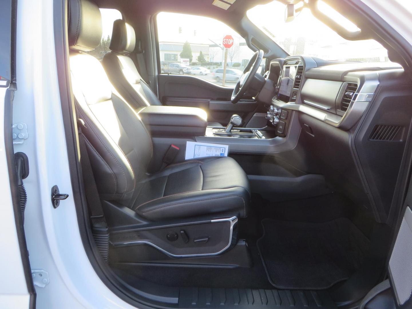 2024 White Ford F-150 Lariat SuperCrew 4WD (1FTFW5L56RF) with an 5.0L V8 OHV 16V engine, 6A transmission, located at 2630 Grass Valley Highway, Auburn, CA, 95603, (530) 508-5100, 38.937893, -121.095482 - New Level kit, 20'' Gear Alloy 764BM wheels, and Toyo Open Country AT3 tires. - Photo#53