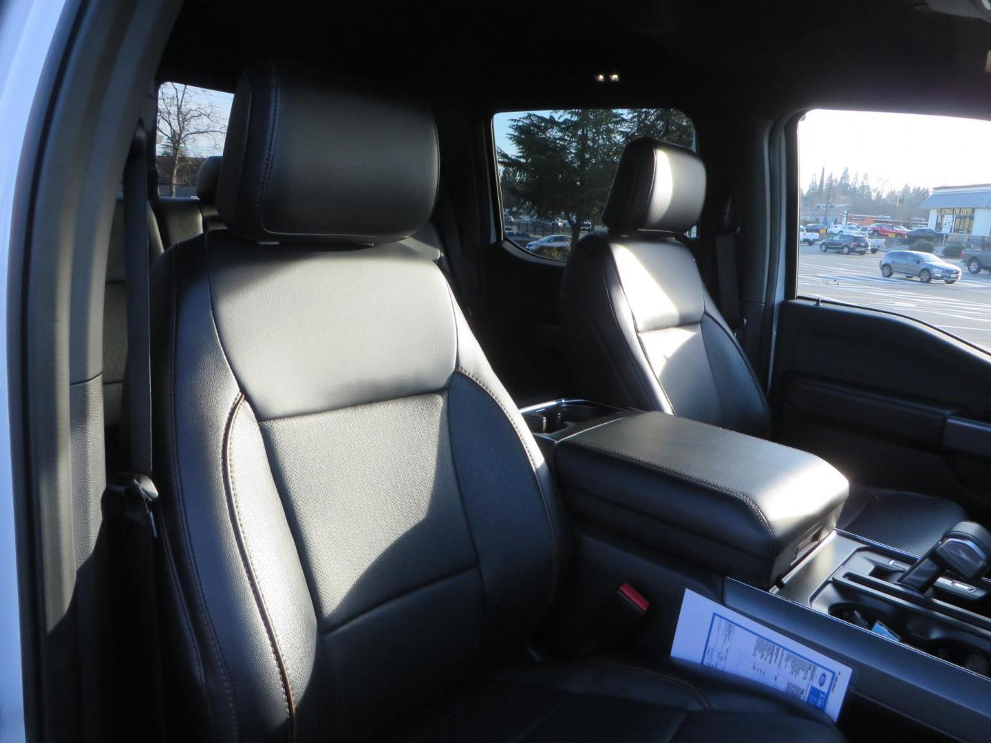 2024 White Ford F-150 Lariat SuperCrew 4WD (1FTFW5L56RF) with an 5.0L V8 OHV 16V engine, 6A transmission, located at 2630 Grass Valley Highway, Auburn, CA, 95603, (530) 508-5100, 38.937893, -121.095482 - New Level kit, 20'' Gear Alloy 764BM wheels, and Toyo Open Country AT3 tires. - Photo#54