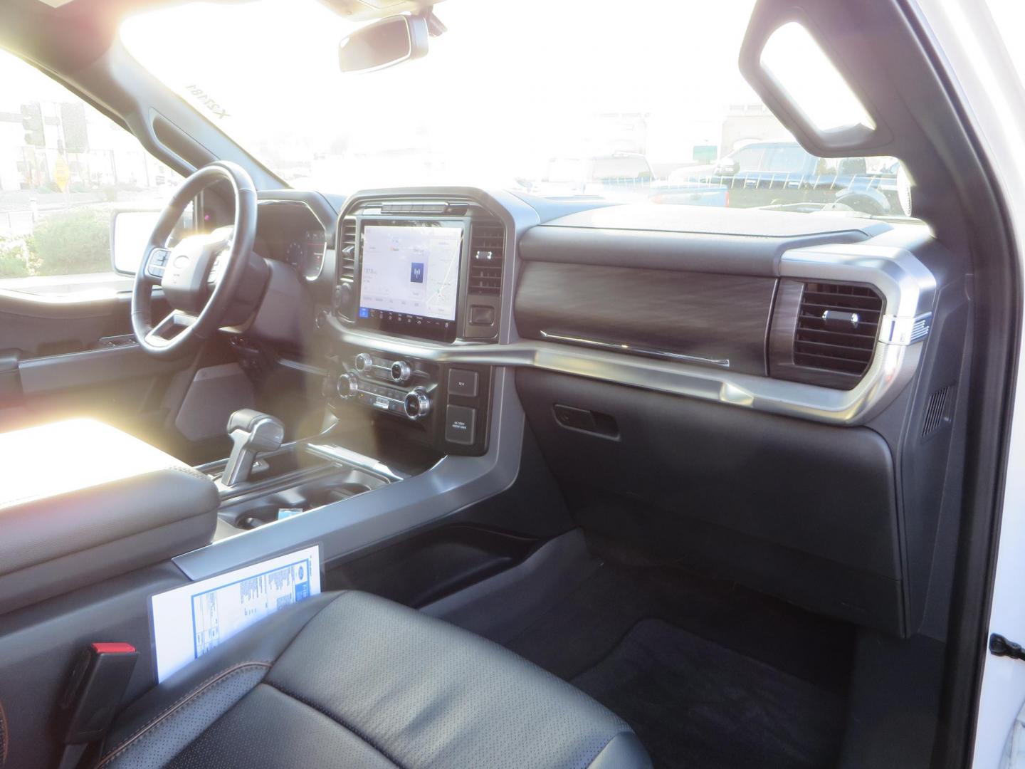 2024 White Ford F-150 Lariat SuperCrew 4WD (1FTFW5L56RF) with an 5.0L V8 OHV 16V engine, 6A transmission, located at 2630 Grass Valley Highway, Auburn, CA, 95603, (530) 508-5100, 38.937893, -121.095482 - New Level kit, 20'' Gear Alloy 764BM wheels, and Toyo Open Country AT3 tires. - Photo#57