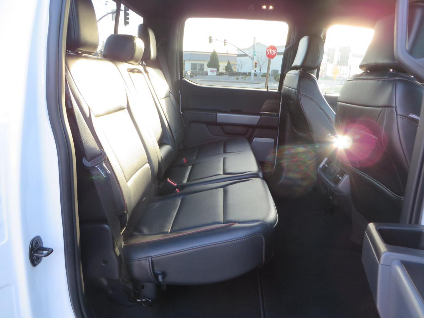 2024 White Ford F-150 Lariat SuperCrew 4WD (1FTFW5L56RF) with an 5.0L V8 OHV 16V engine, 6A transmission, located at 2630 Grass Valley Highway, Auburn, CA, 95603, (530) 508-5100, 38.937893, -121.095482 - New Level kit, 20'' Gear Alloy 764BM wheels, and Toyo Open Country AT3 tires. - Photo#61