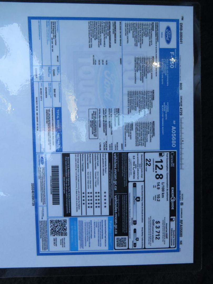 2024 White Ford F-150 Lariat SuperCrew 4WD (1FTFW5L56RF) with an 5.0L V8 OHV 16V engine, 6A transmission, located at 2630 Grass Valley Highway, Auburn, CA, 95603, (530) 508-5100, 38.937893, -121.095482 - New Level kit, 20'' Gear Alloy 764BM wheels, and Toyo Open Country AT3 tires. - Photo#65